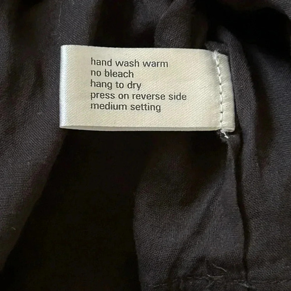 Eze Sur Mer Anthropologie Lacy Flowy Black Oversized Top Women’s Size 8 EUC!! - Picture 8 of 8